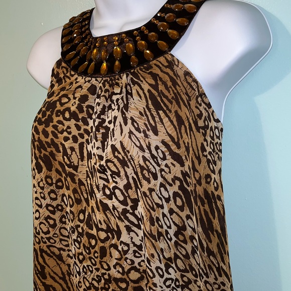 Ultra Pink Blouse Sleeveless Liner Animal Print Size Large - Picture 14 of 16